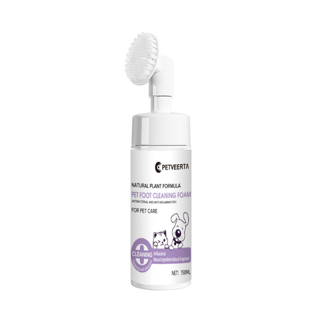 Nettoyer de patte de chien en mousse sans eau